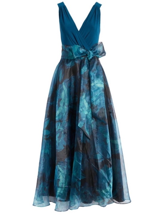 ELIZA J Dresses & Skirts - NWT! Eliza J V-Neck Sleeveless Turquoise Blue Organza Gown. Size 20W.